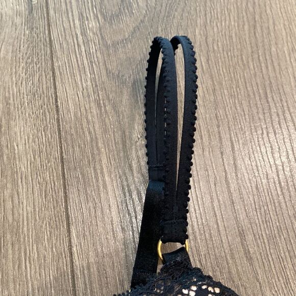 Victoria's Secret Babydoll  Black Lace Push Up Slip Size 36D - Picture 8 of 12